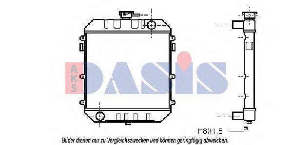 Радиатор, охлаждение двигателя AKS DASIS 150070N