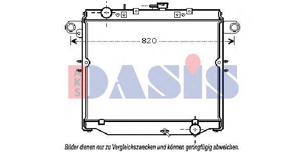 Радиатор, охлаждение двигателя AKS DASIS 210178N