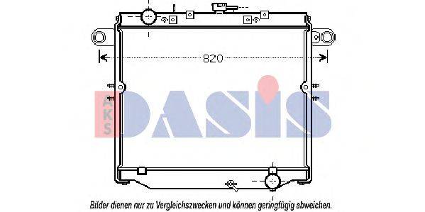 Радиатор, охлаждение двигателя AKS DASIS TO2477