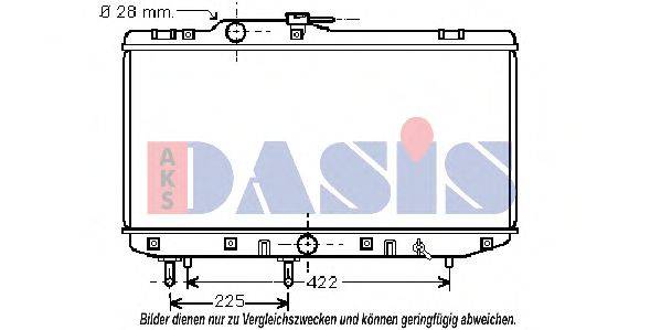 Радиатор, охлаждение двигателя AKS DASIS 211680N