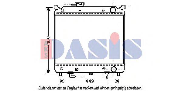 Радиатор, охлаждение двигателя AKS DASIS 320022N