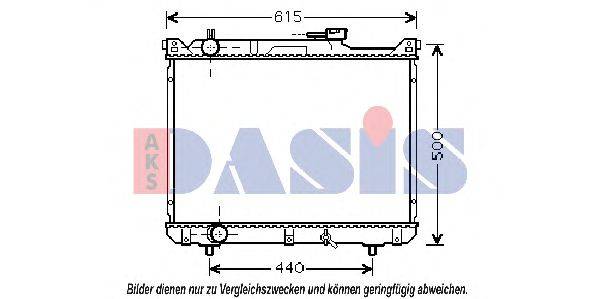 Радиатор, охлаждение двигателя AKS DASIS 320026N