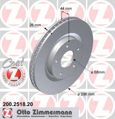 Тормозной диск ZIMMERMANN 200251820
