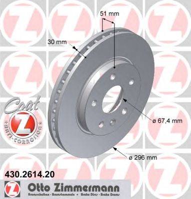 Тормозной диск ZIMMERMANN 430261420