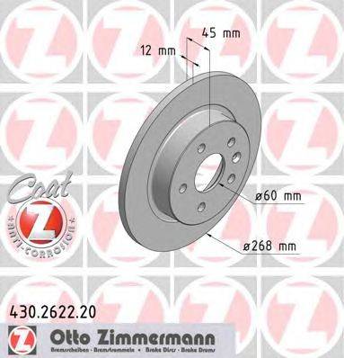 Тормозной диск ZIMMERMANN 430262220