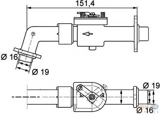 Регулирующий клапан охлаждающей жидкости HELLA 9XL 351 328-111