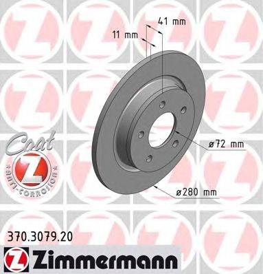 Тормозной диск ZIMMERMANN 370307920