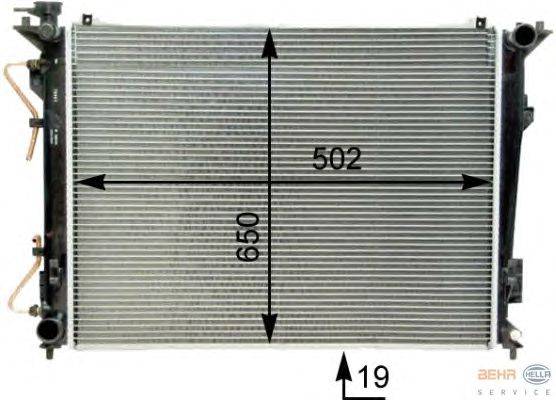 Радиатор, охлаждение двигателя HELLA 8MK 376 762-251