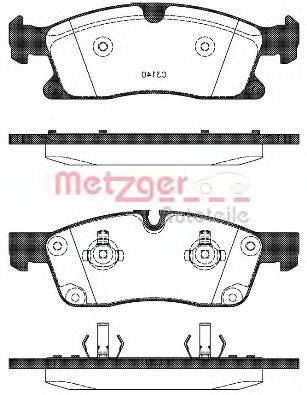 Комплект тормозных колодок, дисковый тормоз METZGER 25500