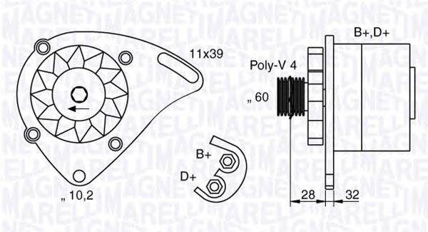 Генератор MAGNETI MARELLI 063321760010