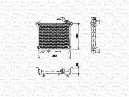 Радиатор, охлаждение двигателя MAGNETI MARELLI 350213452000