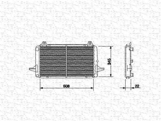 Радиатор, охлаждение двигателя MAGNETI MARELLI 350213489000
