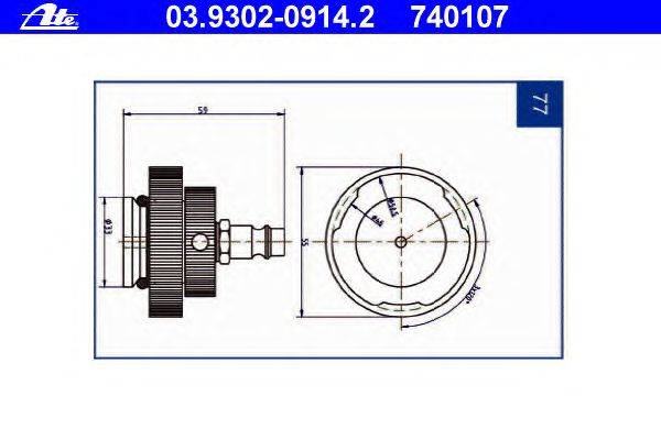 Штуцер для удаления воздуха ATE 740107