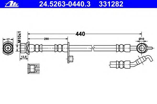 Тормозной шланг ATE 331282