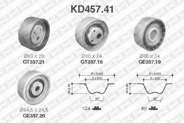 Комплект ремня ГРМ SNR KD457.41