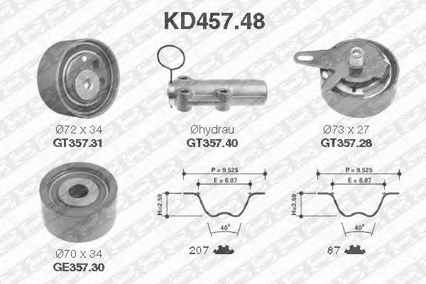 Комплект ремня ГРМ SNR KD457.48