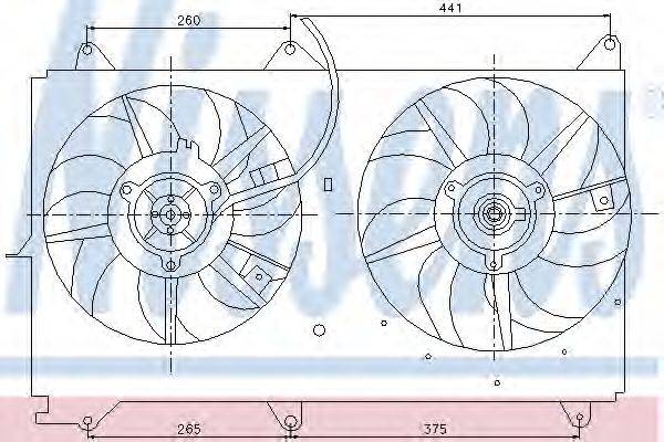 Вентилятор, охлаждение двигателя NISSENS 85237