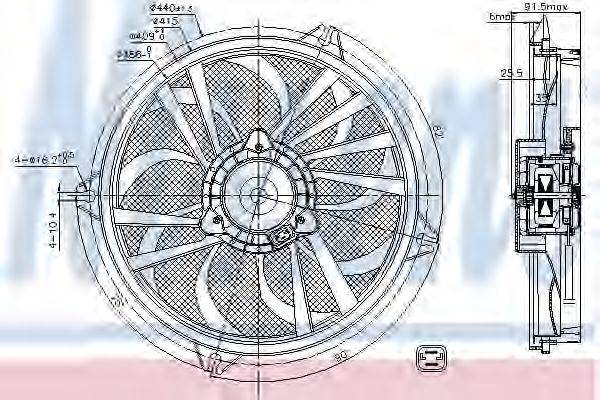Вентилятор, охлаждение двигателя NISSENS 85674