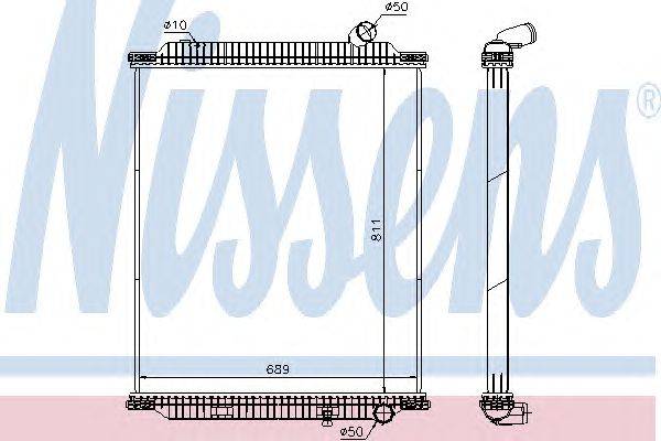 Радиатор, охлаждение двигателя NISSENS 672060
