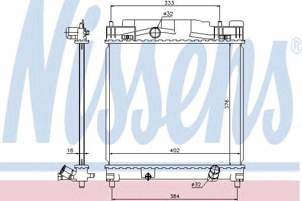 Радиатор, охлаждение двигателя NISSENS 646816