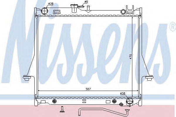 Радиатор, охлаждение двигателя NISSENS 60854