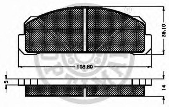 Комплект тормозных колодок, дисковый тормоз OPTIMAL 9129