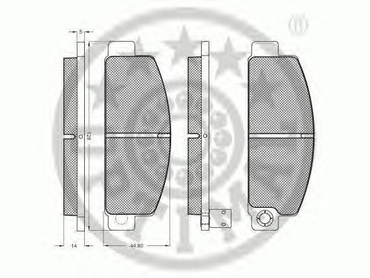 Комплект тормозных колодок, дисковый тормоз OPTIMAL 9198
