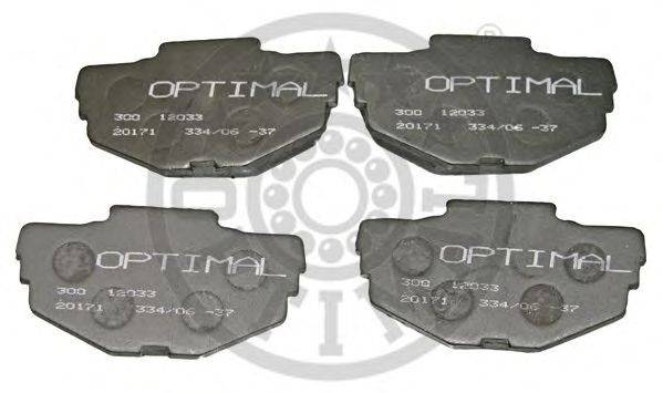 Комплект тормозных колодок, дисковый тормоз OPTIMAL 12033