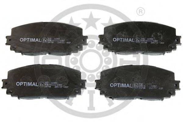 Комплект тормозных колодок, дисковый тормоз OPTIMAL 12380