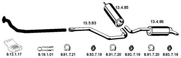 Система выпуска ОГ EBERSPÄCHER 222266