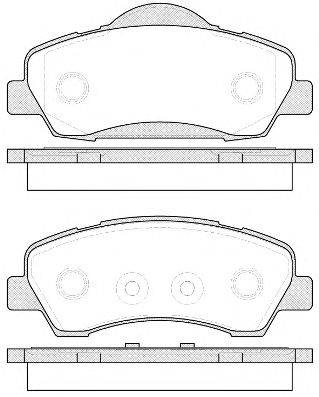 Комплект тормозных колодок, дисковый тормоз REMSA 25250