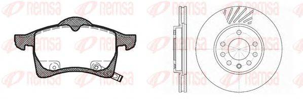 Комплект тормозов, дисковый тормозной механизм REMSA 8683.00