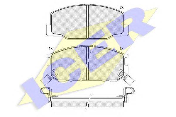 Комплект тормозных колодок, дисковый тормоз ICER 140501