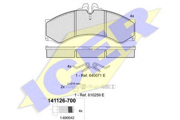 Комплект тормозных колодок, дисковый тормоз DOYEN GDB1288