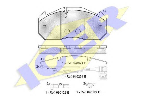 Комплект тормозных колодок, дисковый тормоз REMSA 50643