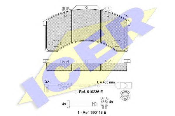 Комплект тормозных колодок, дисковый тормоз REMSA 49781