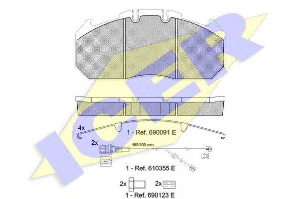 Комплект тормозных колодок, дисковый тормоз REMSA 293440