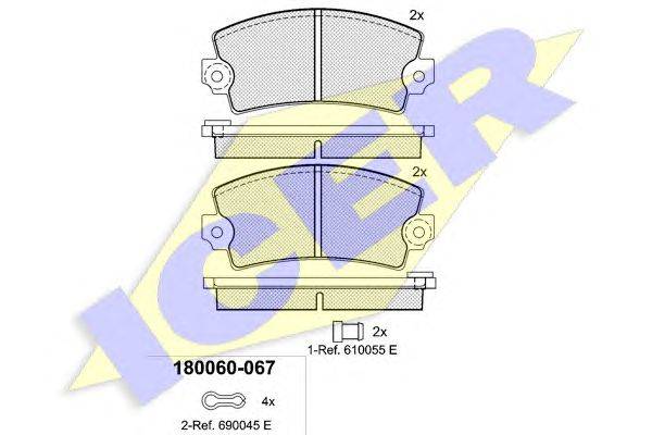 Комплект тормозных колодок, дисковый тормоз SPIDAN 31286