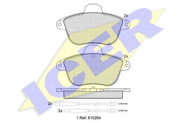 Комплект тормозных колодок, дисковый тормоз FIRST LINE 1263