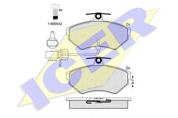 Комплект тормозных колодок, дисковый тормоз LÖBRO 32712