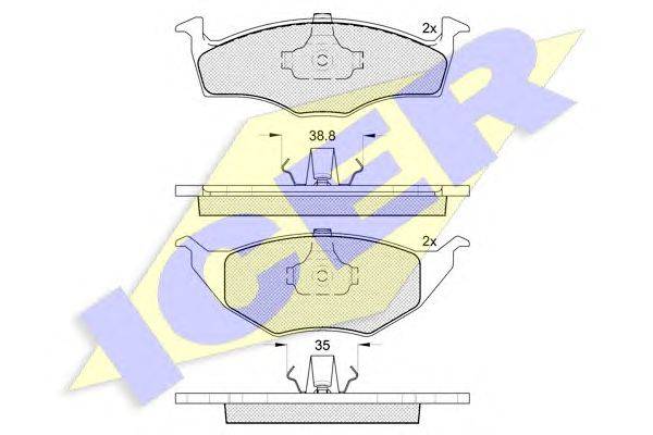 Комплект тормозных колодок, дисковый тормоз DOYEN GDB1375