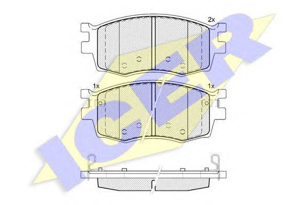 Комплект тормозных колодок, дисковый тормоз ICER 24318