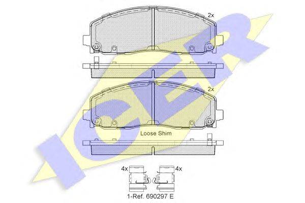 Комплект тормозных колодок, дисковый тормоз PAGID 8DB355020571
