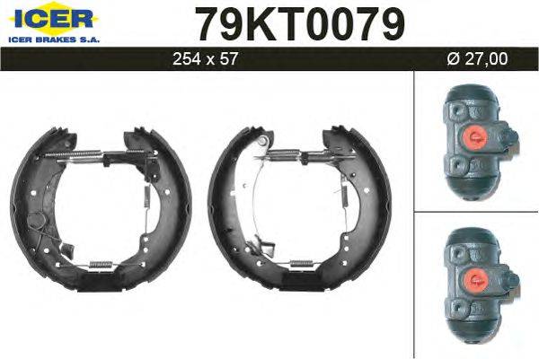 Комплект тормозных колодок ICER 79KT0079