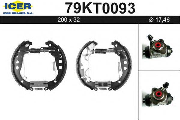 Комплект тормозных колодок ICER 79KT0093