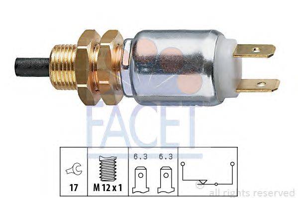 Выключатель фонаря сигнала торможения; Выключатель, привод сцепления (Tempomat) FACET 7.1014