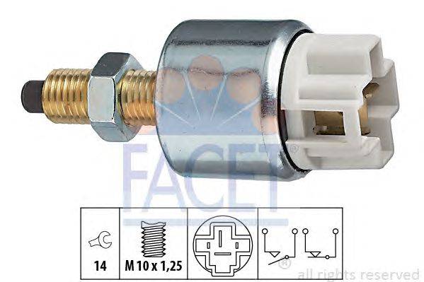 Выключатель фонаря сигнала торможения; Выключатель, привод сцепления (Tempomat) FACET 7.1053