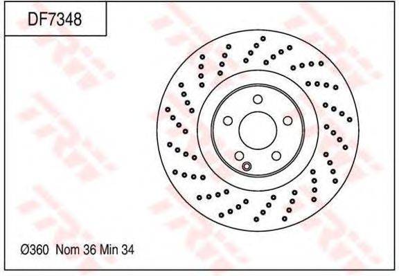 Тормозной диск TRW DF7348