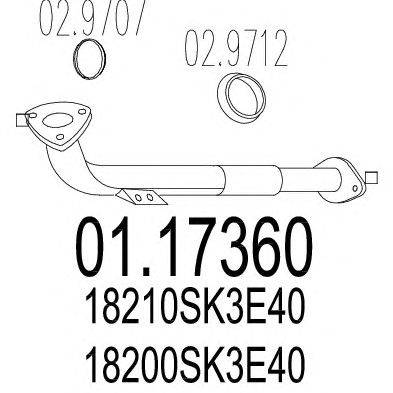 Труба выхлопного газа MTS 01.17360