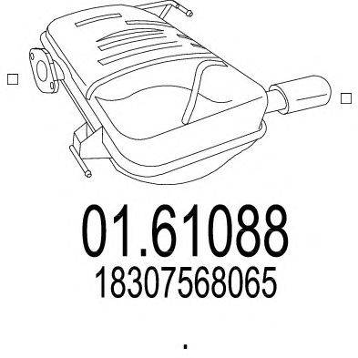 Глушитель выхлопных газов конечный MTS 01.61088